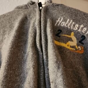 Hollister Gray Zip-Up Men's Sweater